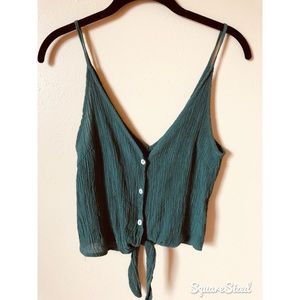 Green tie tank💕